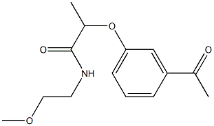 2-(3-acetylphenoxy)-N-(2-methoxyethyl)propanamide 구조식 이미지