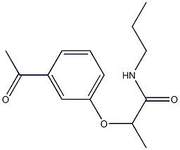 2-(3-acetylphenoxy)-N-propylpropanamide 구조식 이미지
