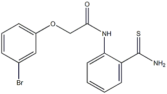 2-(3-bromophenoxy)-N-(2-carbamothioylphenyl)acetamide 구조식 이미지