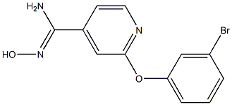 2-(3-bromophenoxy)-N'-hydroxypyridine-4-carboximidamide Structure