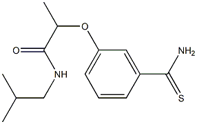 2-(3-carbamothioylphenoxy)-N-(2-methylpropyl)propanamide Structure