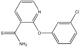 2-(3-chlorophenoxy)pyridine-3-carbothioamide Structure