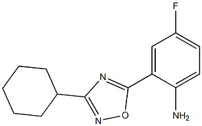 2-(3-cyclohexyl-1,2,4-oxadiazol-5-yl)-4-fluoroaniline 구조식 이미지