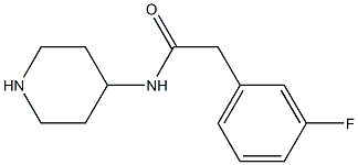 2-(3-fluorophenyl)-N-(piperidin-4-yl)acetamide 구조식 이미지