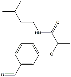 2-(3-formylphenoxy)-N-(3-methylbutyl)propanamide 구조식 이미지