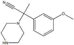 2-(3-methoxyphenyl)-2-(piperazin-1-yl)propanenitrile 구조식 이미지