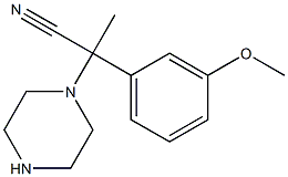 2-(3-methoxyphenyl)-2-(piperazin-1-yl)propanenitrile Structure