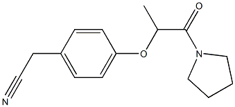 2-(4-{[1-oxo-1-(pyrrolidin-1-yl)propan-2-yl]oxy}phenyl)acetonitrile 구조식 이미지