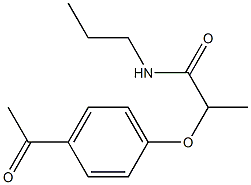 2-(4-acetylphenoxy)-N-propylpropanamide Structure