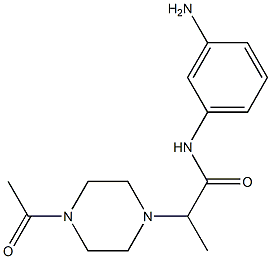 2-(4-acetylpiperazin-1-yl)-N-(3-aminophenyl)propanamide 구조식 이미지