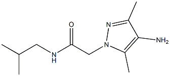 2-(4-amino-3,5-dimethyl-1H-pyrazol-1-yl)-N-(2-methylpropyl)acetamide 구조식 이미지