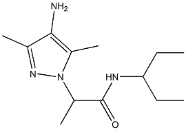 2-(4-amino-3,5-dimethyl-1H-pyrazol-1-yl)-N-(pentan-3-yl)propanamide 구조식 이미지