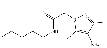 2-(4-amino-3,5-dimethyl-1H-pyrazol-1-yl)-N-pentylpropanamide 구조식 이미지