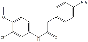 2-(4-aminophenyl)-N-(3-chloro-4-methoxyphenyl)acetamide Structure