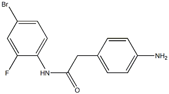 2-(4-aminophenyl)-N-(4-bromo-2-fluorophenyl)acetamide Structure