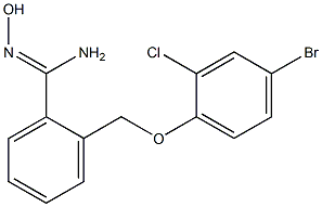 2-(4-bromo-2-chlorophenoxymethyl)-N'-hydroxybenzene-1-carboximidamide Structure