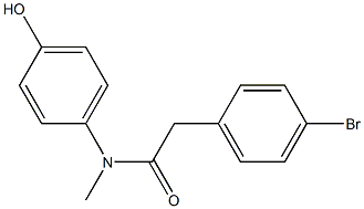 2-(4-bromophenyl)-N-(4-hydroxyphenyl)-N-methylacetamide Structure