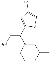 2-(4-bromothiophen-2-yl)-2-(3-methylpiperidin-1-yl)ethan-1-amine Structure