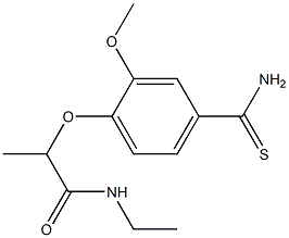 2-(4-carbamothioyl-2-methoxyphenoxy)-N-ethylpropanamide Structure