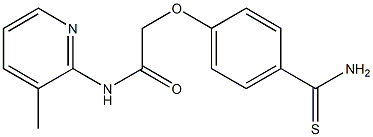 2-(4-carbamothioylphenoxy)-N-(3-methylpyridin-2-yl)acetamide Structure