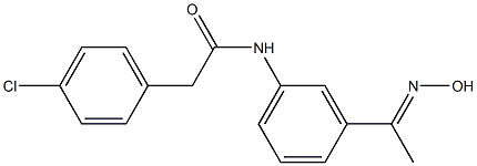 2-(4-chlorophenyl)-N-{3-[1-(hydroxyimino)ethyl]phenyl}acetamide Structure