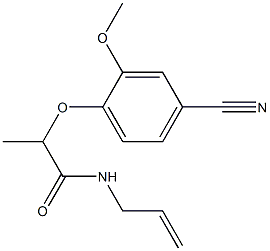 2-(4-cyano-2-methoxyphenoxy)-N-(prop-2-en-1-yl)propanamide Structure