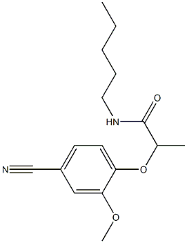 2-(4-cyano-2-methoxyphenoxy)-N-pentylpropanamide Structure