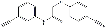 2-(4-cyanophenoxy)-N-(3-ethynylphenyl)acetamide Structure