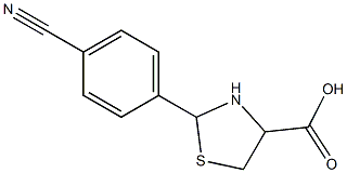 2-(4-cyanophenyl)-1,3-thiazolidine-4-carboxylic acid 구조식 이미지