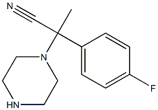 2-(4-fluorophenyl)-2-(piperazin-1-yl)propanenitrile 구조식 이미지