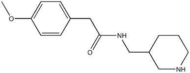 2-(4-methoxyphenyl)-N-(piperidin-3-ylmethyl)acetamide 구조식 이미지