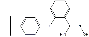 2-(4-tert-butylphenoxy)-N'-hydroxybenzene-1-carboximidamide Structure