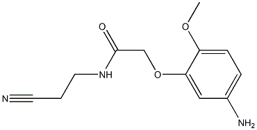 2-(5-amino-2-methoxyphenoxy)-N-(2-cyanoethyl)acetamide 구조식 이미지