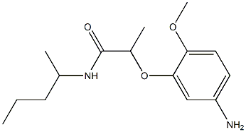 2-(5-amino-2-methoxyphenoxy)-N-(pentan-2-yl)propanamide 구조식 이미지