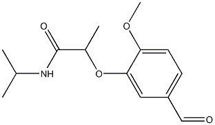 2-(5-formyl-2-methoxyphenoxy)-N-(propan-2-yl)propanamide 구조식 이미지