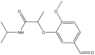 2-(5-formyl-2-methoxyphenoxy)-N-(propan-2-yl)propanamide Structure