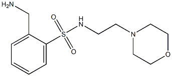 2-(aminomethyl)-N-(2-morpholin-4-ylethyl)benzenesulfonamide 구조식 이미지