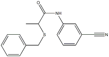 2-(benzylsulfanyl)-N-(3-cyanophenyl)propanamide 구조식 이미지