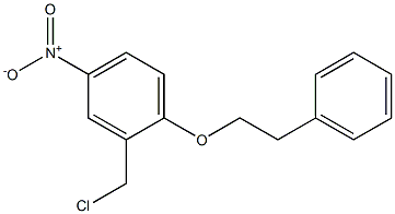 2-(chloromethyl)-4-nitro-1-(2-phenylethoxy)benzene 구조식 이미지