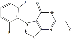 2-(chloromethyl)-5-(2,6-difluorophenyl)-3H,4H-thieno[2,3-d]pyrimidin-4-one Structure