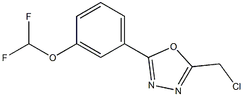 2-(chloromethyl)-5-[3-(difluoromethoxy)phenyl]-1,3,4-oxadiazole 구조식 이미지