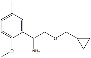 2-(cyclopropylmethoxy)-1-(2-methoxy-5-methylphenyl)ethan-1-amine Structure