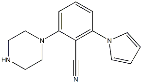 2-(piperazin-1-yl)-6-(1H-pyrrol-1-yl)benzonitrile Structure