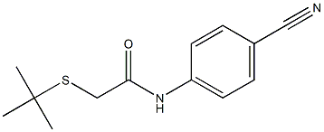 2-(tert-butylsulfanyl)-N-(4-cyanophenyl)acetamide Structure