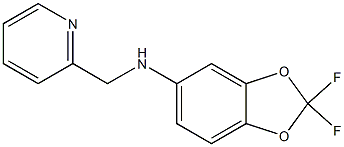 2,2-difluoro-N-(pyridin-2-ylmethyl)-2H-1,3-benzodioxol-5-amine 구조식 이미지