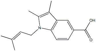 2,3-dimethyl-1-(3-methylbut-2-en-1-yl)-1H-indole-5-carboxylic acid Structure