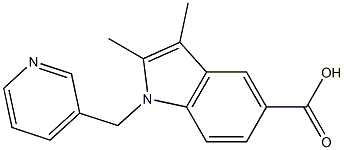2,3-dimethyl-1-(pyridin-3-ylmethyl)-1H-indole-5-carboxylic acid Structure