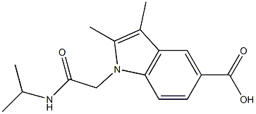 2,3-dimethyl-1-[(propan-2-ylcarbamoyl)methyl]-1H-indole-5-carboxylic acid 구조식 이미지