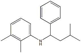 2,3-dimethyl-N-(3-methyl-1-phenylbutyl)aniline 구조식 이미지