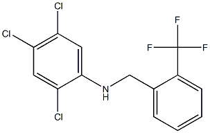 2,4,5-trichloro-N-{[2-(trifluoromethyl)phenyl]methyl}aniline Structure